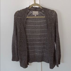 BANANA REPUBLIC Heritage Metallic Silver Cardigan